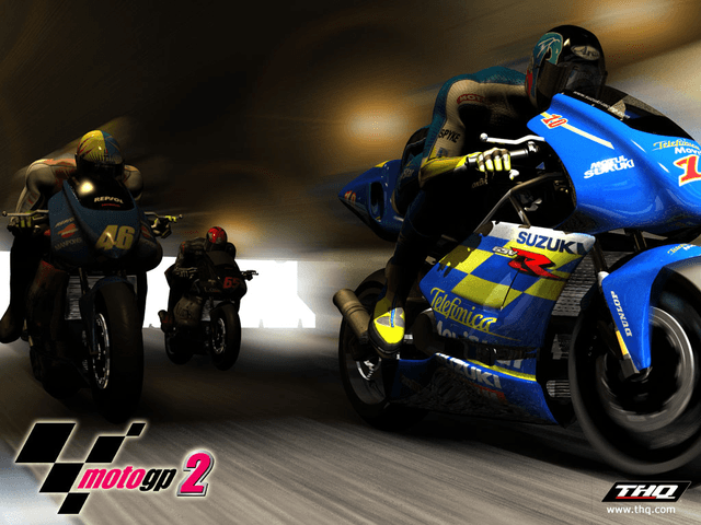 MotoGP 2 title screen for Xbox